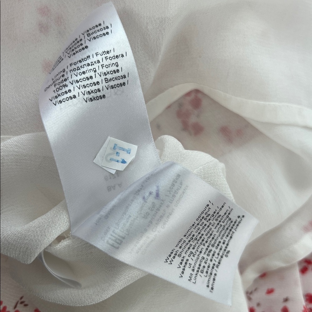 GANNI Printed Georgette Mini Dress. Size XS (34) - Picture 11 of 12